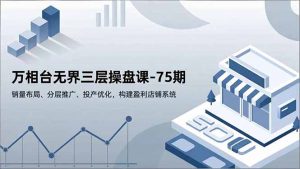 万相台无界三层操盘课-75期,销量布局、分层推广、投产优化,构建盈利店铺系统-世康聊项目