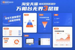 淘宝天猫推爆班原创高阶第75期,万相台无界3层推-世康聊项目