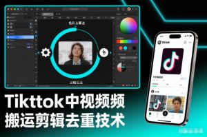 Tiktok中视频纯搬运剪辑去重技术，外来技术，自行测试-世康聊项目