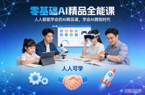 零基础AI精品全能课，人人都能学会的AI精品课，学会AI拥抱时代-世康聊项目
