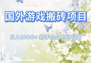 国外游戏全自动搬砖项目，日入10张，新手小白也可做，项目红利期，先搞先吃肉【揭秘】-世康聊项目