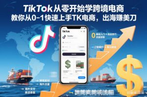 TikTok从零开始学跨境电商,教你从0-1快速上手TK电商,出海賺美刀-世康聊项目