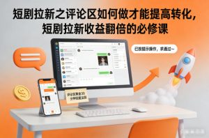 短剧拉新之评论区如何做才能提高转化,短剧拉新收益翻倍的必修课-世康聊项目