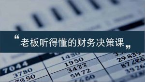 老板能听得懂的财务决策课,报表解读、数据洞察、风险识别,用财务驱动业务增长-世康聊项目