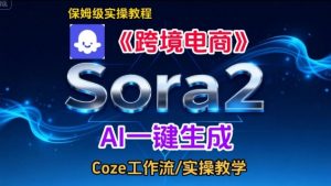 Sora2生成《跨境电商》英文短视频,实操搭建教学课,通俗易懂,包教包会-世康聊项目