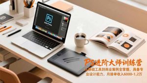 PS进阶大师训练营,从基础工具到商业案例全掌握,具备专业设计能力,月接单收入6000-1.2万-世康聊项目