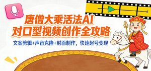 “大乘活法”AI对口型视频创作全攻略:文案剪辑+声音克隆+封面制作,快速起号变现-世康聊项目