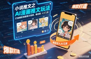 小说推文之AI漫画推文玩法，打造爆款漫画推文视频，稳定日入大几张-世康聊项目