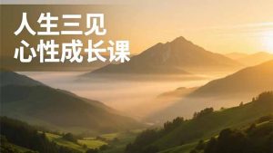 人生三见心性成长课,见天地众生自己,搞透人性安顿身心,活出清晰自我,内在富足无价-世康聊项目