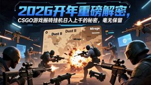 2026开年重磅解密,CSGO游戏搬砖挂机日入上千的秘密,毫无保留-世康聊项目