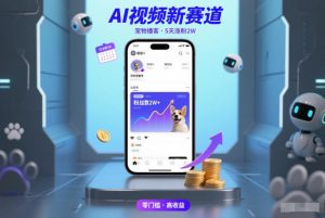 AI视频新赛道，宠物播客仅注册5天涨粉2W，收益非常可观-世康聊项目