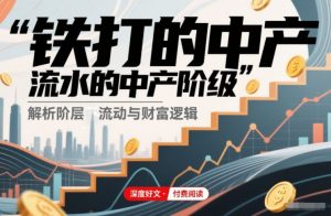 付费文章：铁打的中产，流水的中产阶级-世康聊项目