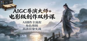 AIGC导演大师+电影级创作双修课：AI创作全流程、角色剪辑、高清渲染实战-世康聊项目