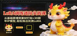 LoRA训练进阶实战课：从基础原理到素材打标+3D新年IP模型，轻松炼出优质LoRA-世康聊项目
