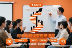 淘宝全套运营现场课程(更新12月)，从基础到高阶，拆解淘宝核心玩法-世康聊项目