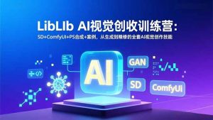 LibLIb AI视觉创收训练营：SD+ComfyUI+PS合成+案例，从生成到精修的全套AI视觉创作技能-世康聊项目