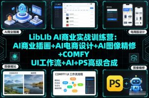 LibLIb AI商业实战训练营：AI商业插画+AI电商设计+AI图像精修+COMFY UI工作流+AI+PS高级合成-世康聊项目