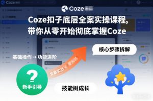 Coze扣子底层全案实操课程，带你从零开始彻底掌握Coze-世康聊项目