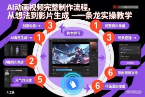 AI动画视频完整制作流程，从想法到影片生成一条龙实操教学-世康聊项目