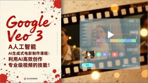 Google Veo 3人工智能AI生成式电影制作课程：利用AI高效创作专业级视频的技能！-世康聊项目
