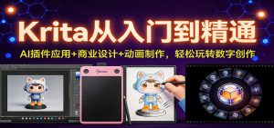 Krita从入门到精通：AI插件应用+商业设计+动画制作，轻松玩转数字创作-世康聊项目