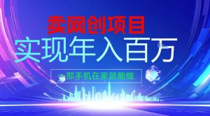 2026年通过“卖项目”实现年入百个W，一部手机在家就能做【揭秘】-世康聊项目
