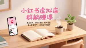 小红书虚拟店群躺赚课,选品上架、自动化笔记、矩阵运营,单人管理30号,月利润可达数万-世康聊项目