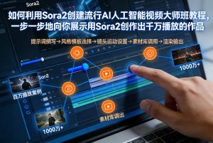 如何利用Sora2创建流行AI人工智能视频大师班，一步一步地向你展示用Sora2创作出千万播放的作品-世康聊项目