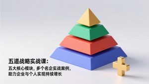 五道战略实战课：五大核心模块，多个名企实战案例，助力企业与个人实现持续增长-世康聊项目