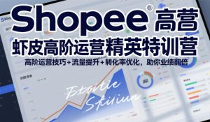 Shopee虾皮高阶运营精英特训营，高阶运营技巧+流量提升+转化率优化，助你业绩翻倍-世康聊项目