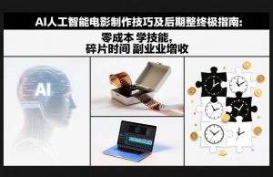 AI人工智能电影制作技巧及后期完整终极指南：零成本学技能，碎片时间副业增收-世康聊项目
