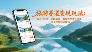 旅游赛道变现玩法：双平台引流、矩阵运营，掌握完整商业模式，新手也能快速赚钱-世康聊项目