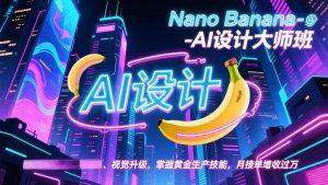 Nano Banana-AI设计大师班，修图合成、广告创作、视觉升级，掌握黄金生产技能，月接单增收过万-世康聊项目