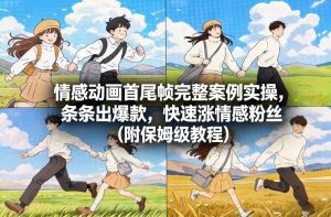 情感动画首尾帧完整案例实操，条条出爆款，快速涨情感粉丝(附保姆级教程)-世康聊项目