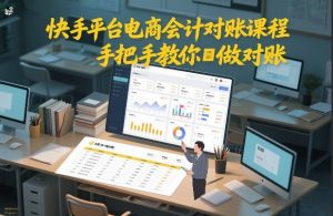 快手平台电商会计对账课程，手把手教你做对账-世康聊项目
