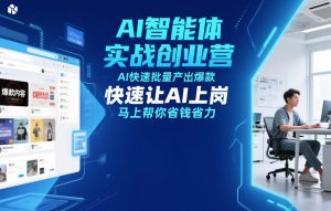 AI智能体实战创业营12月23-25号线下课，AI快速批量产出爆款，快速让AI上岗，马上帮你省钱省力-世康聊项目
