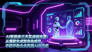 AI智能体三天实战创业营：从爆款生成到自动成交，手把手助企业实现AI化升级-世康聊项目