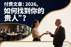 付费文章：2026，如何找到你的“贵人”？-世康聊项目