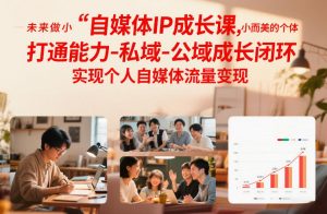 自媒体IP成长课，未来做小而美的个体，打通能力-私域-公域成长闭环，实现个人自媒体流量变现-世康聊项目