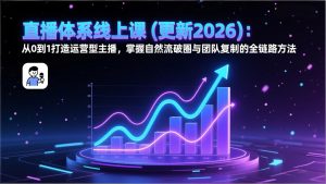 直播体系线上课(更新2026-世康聊项目