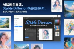 AI绘画全案课，Stable Diffusion零基础到高阶，全方位掌握AIGC视觉生成技能-世康聊项目