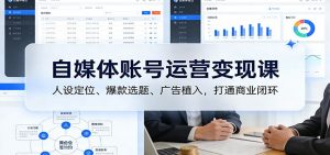 自媒体账号运营变现课：人设定位、爆款选题、广告植入，打通商业闭环-世康聊项目