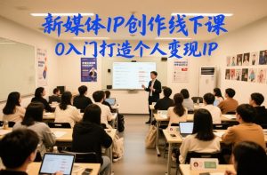 新媒体IP创作线下课，0入门打造个人变现IP-世康聊项目