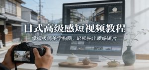 日式高级感短视频教程：掌握极简美学构图，轻松拍出质感短片-世康聊项目