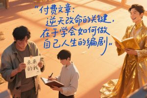 付费文章：逆天改命的关键，在于学会如何做自己人生的编剧-世康聊项目