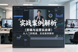 剪辑与运营实战课，从入门到精通，实战案例解析(更新2026)-世康聊项目