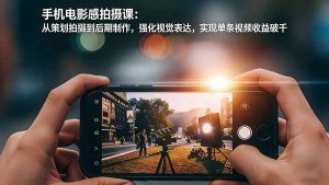 手机电影感拍摄课：从策划拍摄到后期制作，强化视觉表达，实现单条视频收益破千-世康聊项目