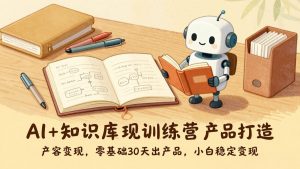 AI+知识库变现训练营，产品打造、内容创作、全平台变现，零基础30天出产品，小白稳定变现-世康聊项目