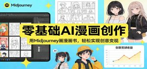 零基础AI漫画创作：用Midjourney画漫画书，轻松实现创意变现-世康聊项目