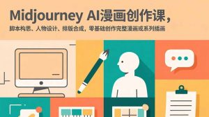 Midjourney AI漫画创作课，脚本构思、人物设计、排版合成，零基础创作完整漫画或系列插画-世康聊项目